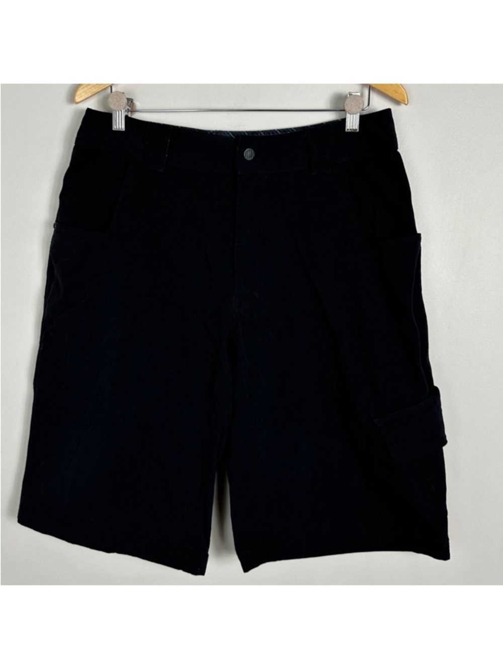 Lululemon Mens Black‎ Cargo Boardshorts Mens Size Medium Summer Beach Minimalist